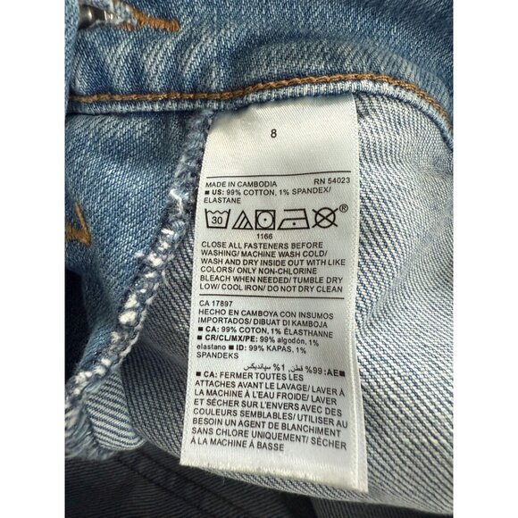 Old Navy Denim Overalls Women’s Size 8 Blue Stretch Cotton Straight Leg Casual - Picture 5 of 14